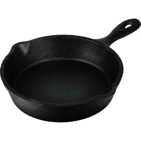 sartén, hierro fundido, utensilios de cocina, cocinar, picnic, hierro fundido, sartén de 15 cm, negro, LP-BH-187, ,BH/6534