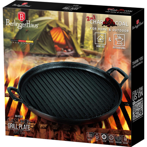  BH/6538,LP,BH,191,Parrilla redonda de hierro fundido de 30 cm,Negro,Exterior,Parrilla redonda,Hierro fundido,Parrilla redonda,Picnic,Sartenes,Parrilla