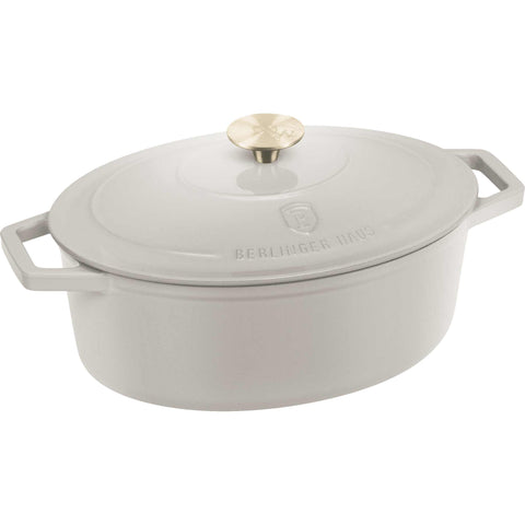 BH/6540, Asador ovalado de hierro fundido de 30 cm, Crema, Asador ovalado de 30 cm, Hierro fundido, Asador, Asador ovalado, Asador con tapa, Utensilios para hornear, Horneado, Bandeja para asar