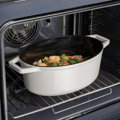  BH/6540, Asador ovalado de hierro fundido de 30 cm, Crema, Asador ovalado de 30 cm, Hierro fundido, Asador, Asador ovalado, Asador con tapa, Utensilios para hornear, Horneado, Bandeja para asar