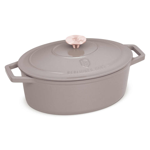 Asador Ovalado De Hierro Fundido De 30 Cm