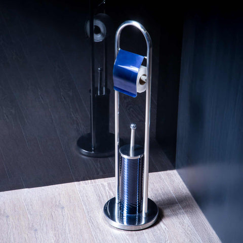 BH/6546, Escobilla de baño con portarrollos, Aguamarina, Azul, Escobilla de baño, Baño