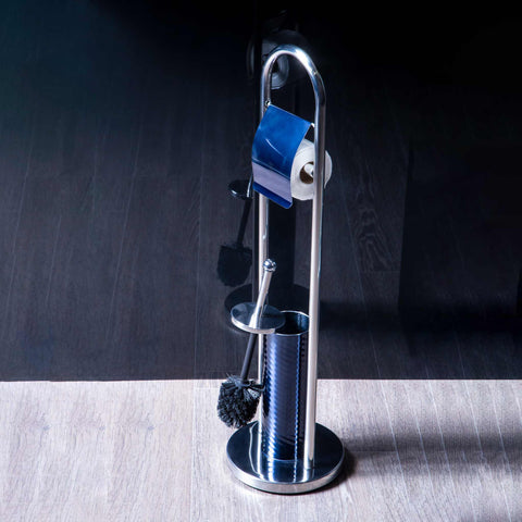 BH/6546, Escobilla de baño con portarrollos, Aguamarina, Azul, Escobilla de baño, Baño