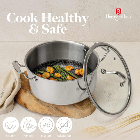  BH/6561,BH/7445,BH/8509,BH/8509N,Cacerola con tapa 24cm,Acero inoxidable,Cacerola 24 cm,Cacerola,Olla,Cacerola con tapa,Batería de cocina,Cocina,Ollas y cazuelas