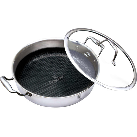 olla baja, olla baja con tapa, olla, utensilios de cocina, cocinar, olla baja de 28 cm, acero inoxidable, ,BH/7447 ,BH/7429 ,BH/8515, ,BH/6563