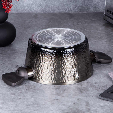  BH/6571, BH/6571N, Cacerola con tapa de 20 cm, Negra, Cacerola de 20 cm, Batería de cocina inteligente, Cacerola, Olla, Cacerola con tapa, Batería de cocina, Cocina, Ollas y cazuelas