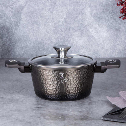  BH/6571, BH/6571N, Cacerola con tapa de 20 cm, Negra, Cacerola de 20 cm, Batería de cocina inteligente, Cacerola, Olla, Cacerola con tapa, Batería de cocina, Cocina, Ollas y cazuelas