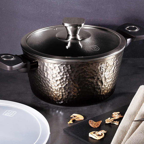  BH/6571, BH/6571N, Cacerola con tapa de 20 cm, Negra, Cacerola de 20 cm, Batería de cocina inteligente, Cacerola, Olla, Cacerola con tapa, Batería de cocina, Cocina, Ollas y cazuelas