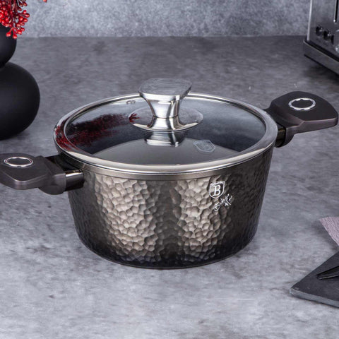  BH/6571, BH/6571N, Cacerola con tapa de 20 cm, Negra, Cacerola de 20 cm, Batería de cocina inteligente, Cacerola, Olla, Cacerola con tapa, Batería de cocina, Cocina, Ollas y cazuelas