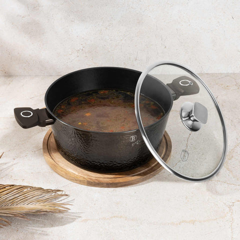  BH/6573, Cacerola con tapa 28cm, Negra, Cacerola de 28 cm, Batería de cocina inteligente, Cacerola, Olla, Cacerola con tapa, Batería de cocina, Cocina, Ollas y cazuelas