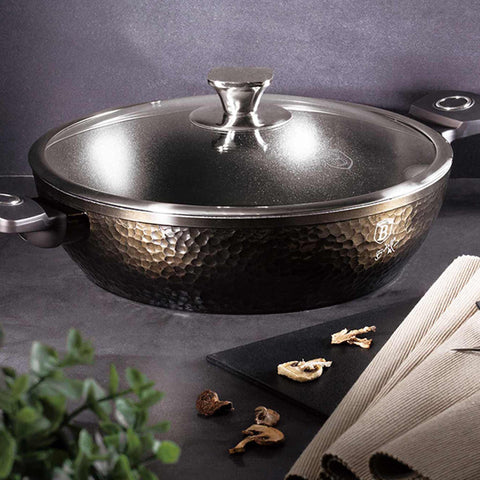  BH/6577, Olla baja con tapa 28cm, Negra, Olla baja 28 cm, Olla baja, Olla baja con tapa, Olla, Utensilios de cocina, Cocina, Ollas y cazuelas