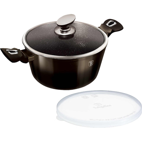  BH/6604, Cacerola con tapa de 20 cm, Negra, Cacerola de 20 cm, Batería de cocina inteligente, Cacerola, Olla, Cacerola con tapa, Batería de cocina, Cocina, Ollas y cazuelas