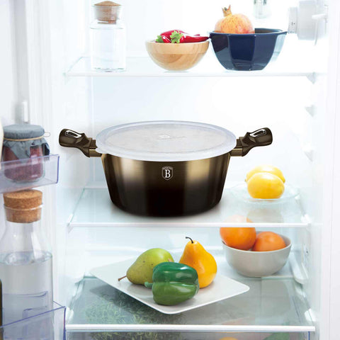  BH/6604, Cacerola con tapa de 20 cm, Negra, Cacerola de 20 cm, Batería de cocina inteligente, Cacerola, Olla, Cacerola con tapa, Batería de cocina, Cocina, Ollas y cazuelas