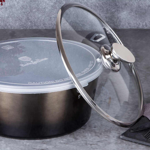  BH/6604, Cacerola con tapa de 20 cm, Negra, Cacerola de 20 cm, Batería de cocina inteligente, Cacerola, Olla, Cacerola con tapa, Batería de cocina, Cocina, Ollas y cazuelas