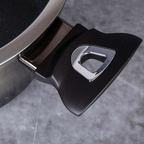  BH/6606, Cacerola con tapa de 28 cm, Negra, Cacerola de 28 cm, Batería de cocina inteligente, Cacerola, Olla, Cacerola con tapa, Batería de cocina, Cocina, Ollas y cazuelas