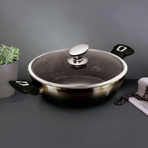  BH/6609, Olla baja con tapa 28cm, Negra, Olla baja 28 cm, Olla baja, Olla baja con tapa, Olla, Utensilios de cocina, Cocina, Ollas y cazuelas