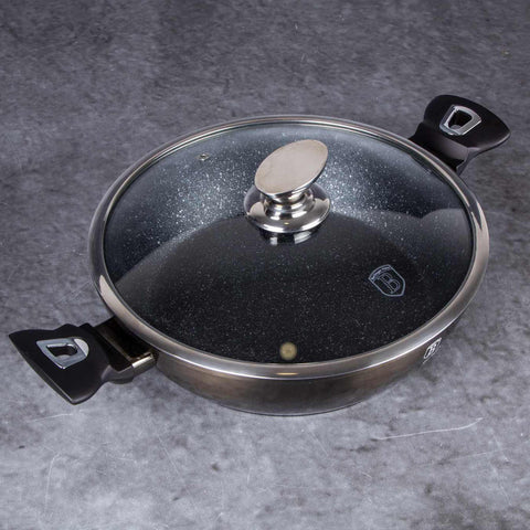  BH/6609, Olla baja con tapa 28cm, Negra, Olla baja 28 cm, Olla baja, Olla baja con tapa, Olla, Utensilios de cocina, Cocina, Ollas y cazuelas