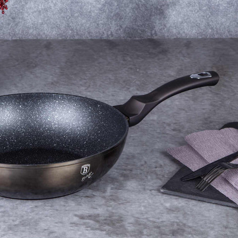 wok, utensilios de cocina, cocinar,wok de 28 cm, negro,,BH/6610