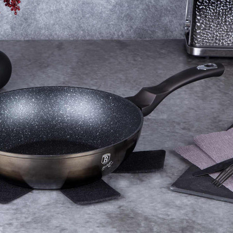 wok, utensilios de cocina, cocinar,wok de 28 cm, negro,,BH/6610