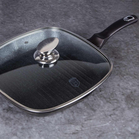  BH/6612, Sartén grill con tapa 28cm, Negra, Sartén grill 28 cm con tapa, Sartén, Sartén grill, Sartén grill con tapa, Batería de cocina, Cocina, Sartenes