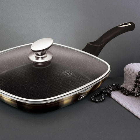  BH/6612, Sartén grill con tapa 28cm, Negra, Sartén grill 28 cm con tapa, Sartén, Sartén grill, Sartén grill con tapa, Batería de cocina, Cocina, Sartenes