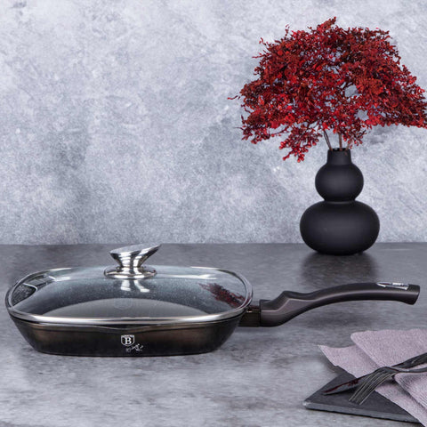  BH/6612, Sartén grill con tapa 28cm, Negra, Sartén grill 28 cm con tapa, Sartén, Sartén grill, Sartén grill con tapa, Batería de cocina, Cocina, Sartenes