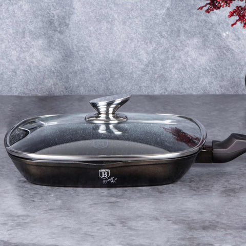  BH/6612, Sartén grill con tapa 28cm, Negra, Sartén grill 28 cm con tapa, Sartén, Sartén grill, Sartén grill con tapa, Batería de cocina, Cocina, Sartenes