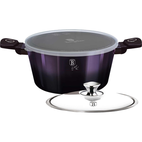 cacerola, olla, cacerola con tapa, batería de cocina, cocina, batería de cocina inteligente, cacerola de 20 cm, violeta,,BH/6628