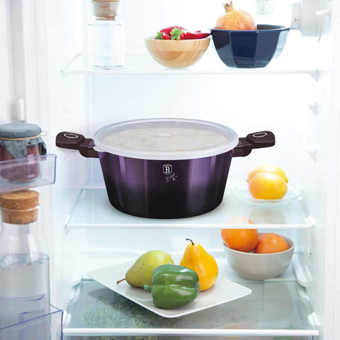  BH/6630, Cacerola con tapa 28cm, Morado, Cacerola de 28 cm, Batería de cocina inteligente, Cacerola, Olla, Cacerola con tapa, Batería de cocina, Cocina, Ollas y cazuelas