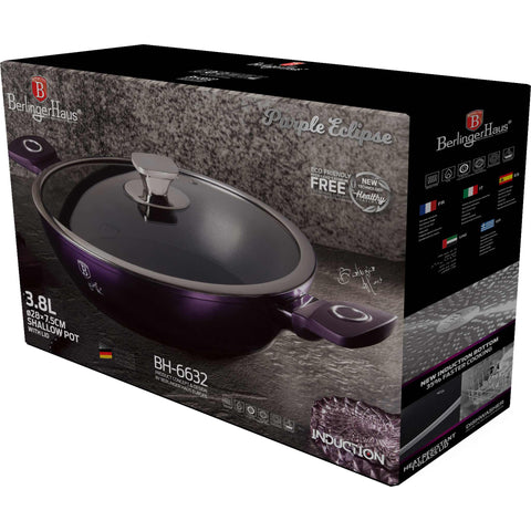 BH/6632, Olla baja con tapa 28cm, Morado, Olla baja 28 cm, Olla baja, Olla baja con tapa, Olla, Utensilios de cocina, Cocina, Ollas y cazuelas