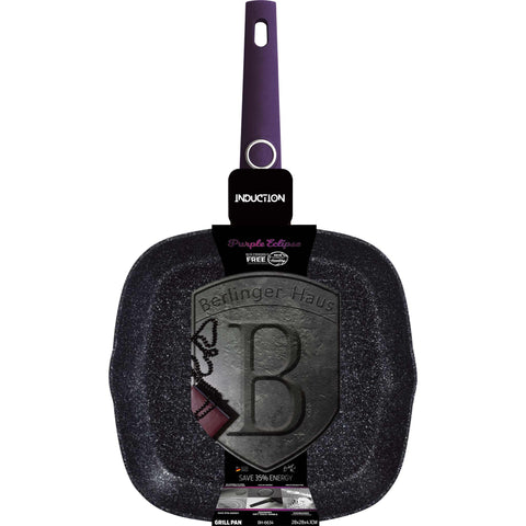  BH/6634, Sartén para parrilla de 28 cm, Morado, Sartén para parrilla de 28 cm, Sartén, Sartén para freír, Sartén para parrilla, Batería de cocina, Cocina, Sartenes