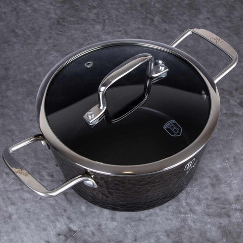  BH/6652, Cacerola con tapa de 20 cm, Negra, Cacerola de 20 cm, Batería de cocina inteligente, Cacerola, Olla, Cacerola con tapa, Batería de cocina, Cocina, Ollas y cazuelas