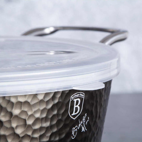  BH/6652, Cacerola con tapa de 20 cm, Negra, Cacerola de 20 cm, Batería de cocina inteligente, Cacerola, Olla, Cacerola con tapa, Batería de cocina, Cocina, Ollas y cazuelas