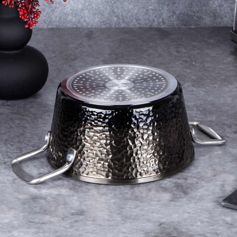  BH/6652, Cacerola con tapa de 20 cm, Negra, Cacerola de 20 cm, Batería de cocina inteligente, Cacerola, Olla, Cacerola con tapa, Batería de cocina, Cocina, Ollas y cazuelas