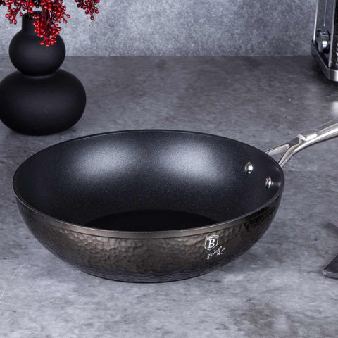 wok, utensilios de cocina, cocinar,wok de 28 cm, negro,,BH/6655