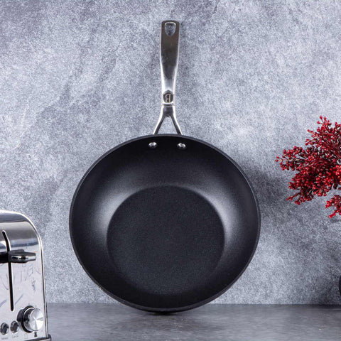 wok, utensilios de cocina, cocinar,wok de 28 cm, negro,,BH/6655