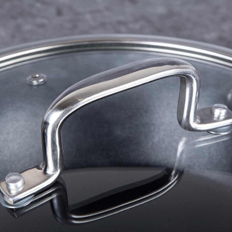  BH/6656, Olla baja con tapa de 24 cm, Negra, Olla baja de 24 cm, Olla baja, Olla baja con tapa, Olla, Utensilios de cocina, Cocina, Ollas y cazuelas