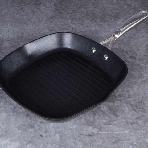 sartén, sartén para freír, sartén para parrilla, utensilios de cocina, cocinar, sartén para parrilla de 28 cm, negra, ,BH/6658