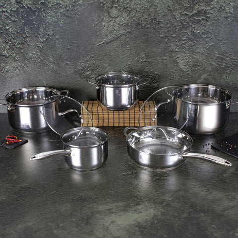  BH/6660, juego de utensilios de cocina de 10 piezas, acero inoxidable, juego de utensilios de cocina de 10 piezas, juego de utensilios de cocina, ollas y sartenes, juego de ollas y sartenes, juego, cocina, utensilios de cocina, ollas y cazuelas