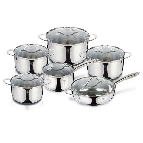  BH/6661, juego de utensilios de cocina de 12 piezas, acero inoxidable, juego de utensilios de cocina de 12 piezas, juego de utensilios de cocina, ollas y sartenes, juego de ollas y sartenes, juego, cocina, utensilios de cocina, ollas y cazuelas