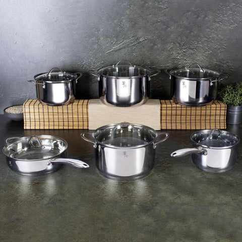  BH/6661, juego de utensilios de cocina de 12 piezas, acero inoxidable, juego de utensilios de cocina de 12 piezas, juego de utensilios de cocina, ollas y sartenes, juego de ollas y sartenes, juego, cocina, utensilios de cocina, ollas y cazuelas