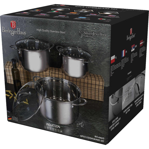  BH/6662, juego de utensilios de cocina de 6 piezas, acero inoxidable, juego de utensilios de cocina de 6 piezas, juego de utensilios de cocina, ollas, juego de ollas, juego, cocina, utensilios de cocina, ollas y cazuelas