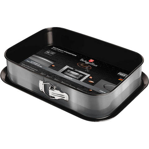  BH/6741, Molde desmontable rectangular 39x27cm, Gris, Utensilios para hornear, Molde desmontable rectangular, Molde desmontable cuadrado, Pastel, Acoplamiento, Horneado, Molde desmontable