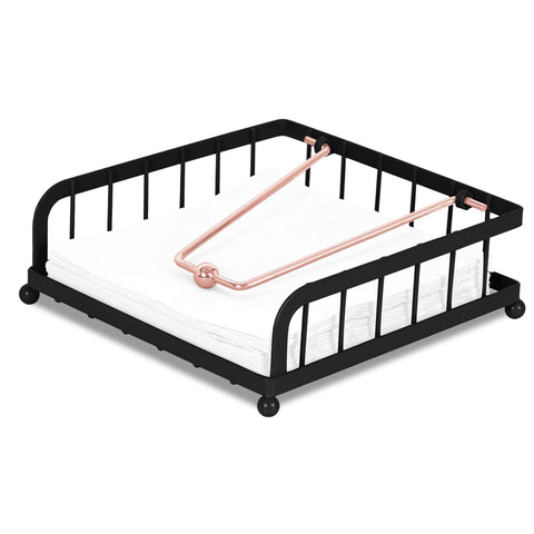  BH/6768, Servilletero, Negro, Oro Rosa