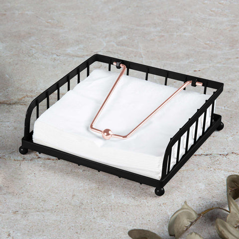  BH/6768, Servilletero, Negro, Oro Rosa