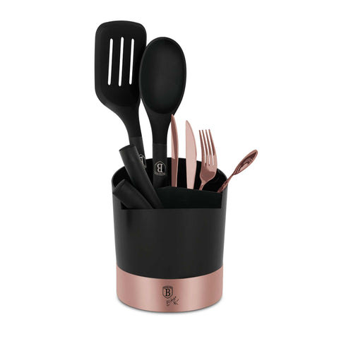  BH/6773, Portautensilios, Negro, Oro rosa, Portaherramientas de cocina, Utensilios de cocina, Juego de utensilios