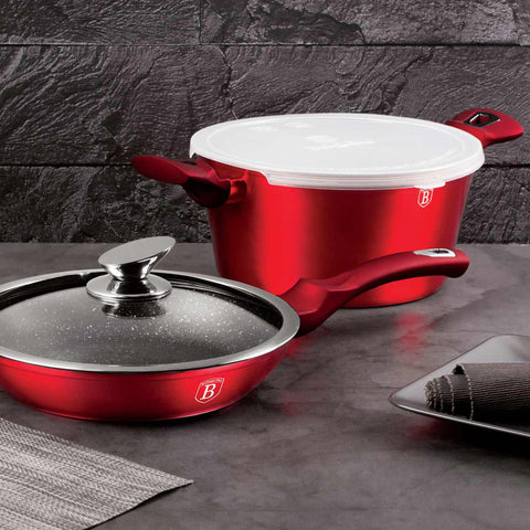  BH/6779, juego de utensilios de cocina de 4 piezas, burdeos, rojo, juego de utensilios de cocina de 4 piezas, utensilios de cocina inteligentes, juego de utensilios de cocina, ollas y sartenes, juego de ollas y sartenes, juego, cocina, utensilios de cocina, ollas y cazuelas
