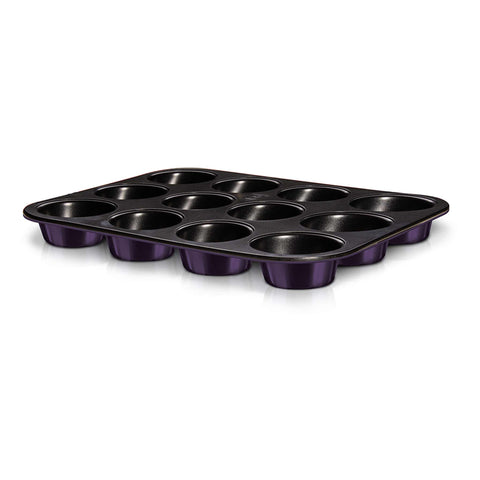  BH/6800, molde para muffins de 12 tazas, morado, utensilios para hornear, molde para muffins de 12 tazas, molde para muffins, muffin, horneado