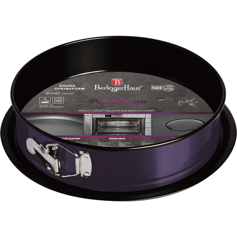  BH/6801, Molde desmontable redondo 26x6,8cm, Morado, utensilios para hornear, molde desmontable redondo, molde desmontable redondo, pastel, horneado, acoplamiento, molde desmontable