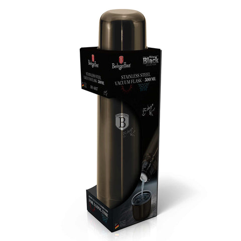  BH/6818, Termo de vacío de 0,75 l, Negro, Termo de vacío, Termo, Almacenamiento de alimentos, Frasco